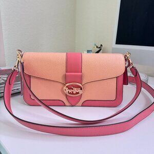 Coach Georgie Shoulder Bag In Colorblock c8607